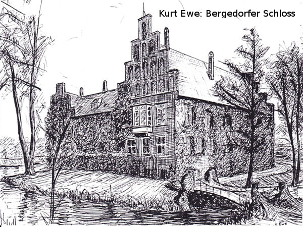 Bergedorfer Schloss Zeichnung von Kurt Ewe